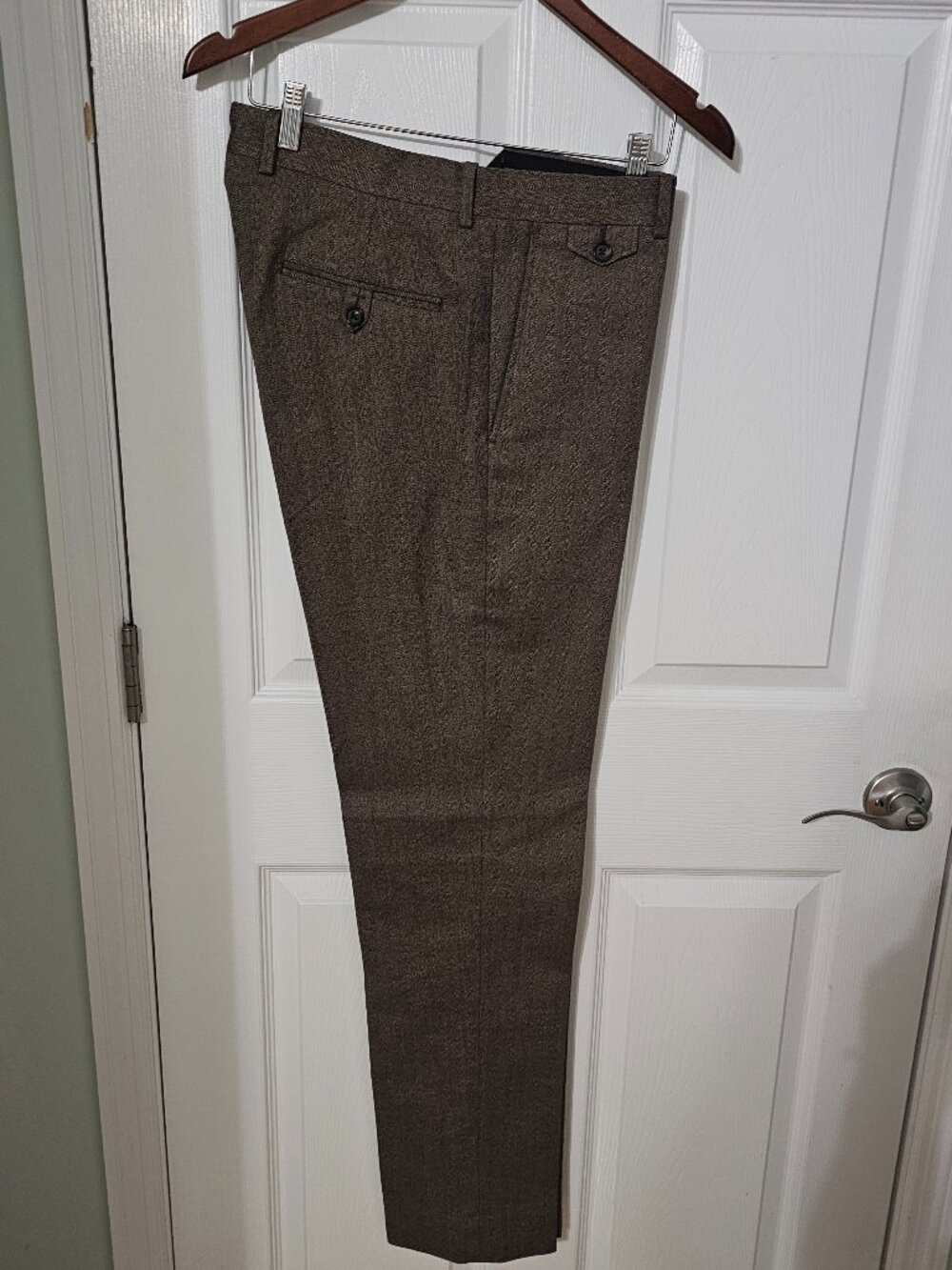 New Without Tags Billy Reid Tweed Textured Trousers in Brown Multi Size 32
